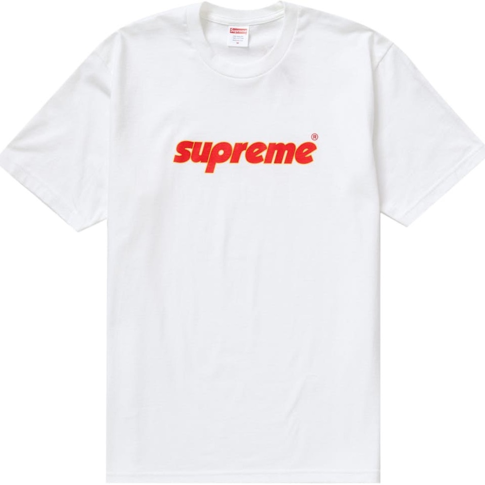 Supreme White Tee with Red Branding